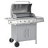 Фото #4 товара vidaXL Gasgrill 4+1 Brenner Silbern