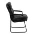 Фото #1 товара Black Leather Executive Side Reception Chair With Sled Base