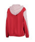 ფოტო #4 პროდუქტის Women's Crimson Oklahoma Sooners Chevron Swishy Quarter-Zip Hoodie Jacket