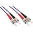 Фото #1 товара InLine Fiber Optical Duplex Cable ST/ST 50/125µm OM4 1m