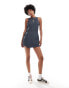 COLLUSION 00s skort wrap playsuit in grey