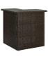 Corner Bar Table Brown 39.4"x19.7"x41.3" Poly Rattan