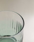 Lined design glass tumbler