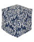 French Quarter Ottoman Pouf Cube with Removable Cover 17" x 17"