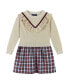 Toddler/Child Girls Varsity Ruffle Sweater Dress