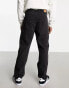 Weekday tape loose tapered jeans in black lux