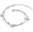 Фото #1 товара Double steel leg bracelet with flowers