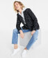Фото #2 товара Women's Metallic Plaid Tweed Blazer, Created for Macy's