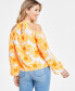 Фото #2 товара Women's Floral-Print Halter Blouse, Created for Macy's