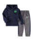 ფოტო #1 პროდუქტის Toddler Boys Navy, Gray Notre Dame Fighting Irish Shark Full-Zip Hoodie Jacket and Pants Set