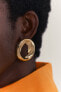 Round piece earrings