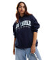 Фото #8 товара Stradivarius oversized Los Angeles hoodie in blue