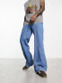 Фото #1 товара ASOS DESIGN wide flare jeans in mid blue wash