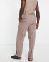 Фото #4 товара ASOS DESIGN extreme wide trousers in fawn brushed moleskin