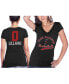 Фото #1 товара Women's Threads Damian Lillard Black Portland Trail Blazers Name & Number Tri-Blend V-Neck T-shirt