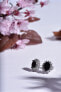 Фото #5 товара Сверкающие серьги с прозрачными кристаллами