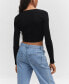 Фото #2 товара Women's Double-Breasted Cropped Sweater