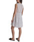 ფოტო #2 პროდუქტის Women's Cotton Poplin Sleeveless Tiered Dress