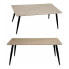 Centre Table White Black Stone Metal Melamin MDF Wood