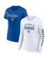 Women's White, Royal Los Angeles Dodgers T-shirt Combo Pack