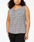 ფოტო #1 პროდუქტის Plus Size Pleated Top