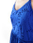 YAS broderie maxi cami dress in blue - MBLUE ST Brünierung, XS - фото #4