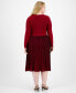 ფოტო #2 პროდუქტის Plus Size Pleated Sweater Dress