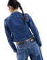 Фото #3 товара Vero Moda slim denim jacket in medium blue