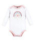 ფოტო #3 პროდუქტის Baby Girls Cotton Long-Sleeve Bodysuits, Modern Rainbow 5-Pack