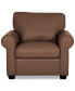 Orid 36" Leather Roll Arm Chair, Created for Macy's