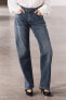 Zw collection straight-leg mid-rise rhinestone jeans