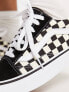 Vans Old Skool checkerboard trainers in white and black