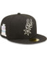 Фото #2 товара Men's Black San Antonio Spurs 5x NBA Finals Champions Pop Sweat 59FIFTY Fitted Hat