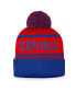 Фото #2 товара Men's Red, Royal Washington Capitals Vintage-Like Heritage Cuffed Knit Hat with Pom