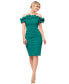 Фото #1 товара Women's Ruffled Off-The-Shoulder Sheath Dress