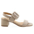 Фото #1 товара Trotters Laila T2222-112 Womens Beige Leather Heeled Sandals Shoes