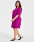 ფოტო #2 პროდუქტის Plus Size Zigzag Sheath Dress