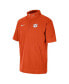 Men's Orange Clemson Tigers Coaches Half-Zip Short Sleeve Jacket