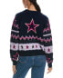 Brodie Cashmere Electric Star Cashmere Cardigan Women's Blue M