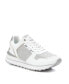 Фото #9 товара Women's Casual Sneakers By White With Silver Accent