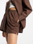 ASOS DESIGN pull on short in chocolate