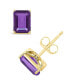 Фото #1 товара Amethyst (3-1/5 ct. t.w.) Stud Earrings in 14K Yellow Gold