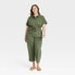 Фото #1 товара Women's Short Sleeve Button-Front Boilersuit - Universal Thread