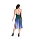 Фото #2 товара Women's Ombre Print Asymmetric Satin Slip Dress