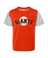 ფოტო #3 პროდუქტის Newborn and Infant Boys and Girls Orange, Black San Francisco Giants Pinch Hitter T-shirt and Shorts Set