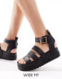 Фото #1 товара Truffle Collection wide fit wide strap sandal in black