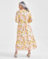 Фото #6 товара Women's Printed Tiered Midi Dress, Regular & Petite, Created for Macy's