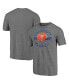 Фото #1 товара Men's Heathered Gray Florida Gators Throwback Helmet Tri-Blend T-shirt