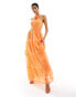 Фото #1 товара Maya halterneck maxi dress with corsage detail in orange