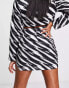 Фото #2 товара I Saw It First mini skirt with embellishment trim co-ord in zebra